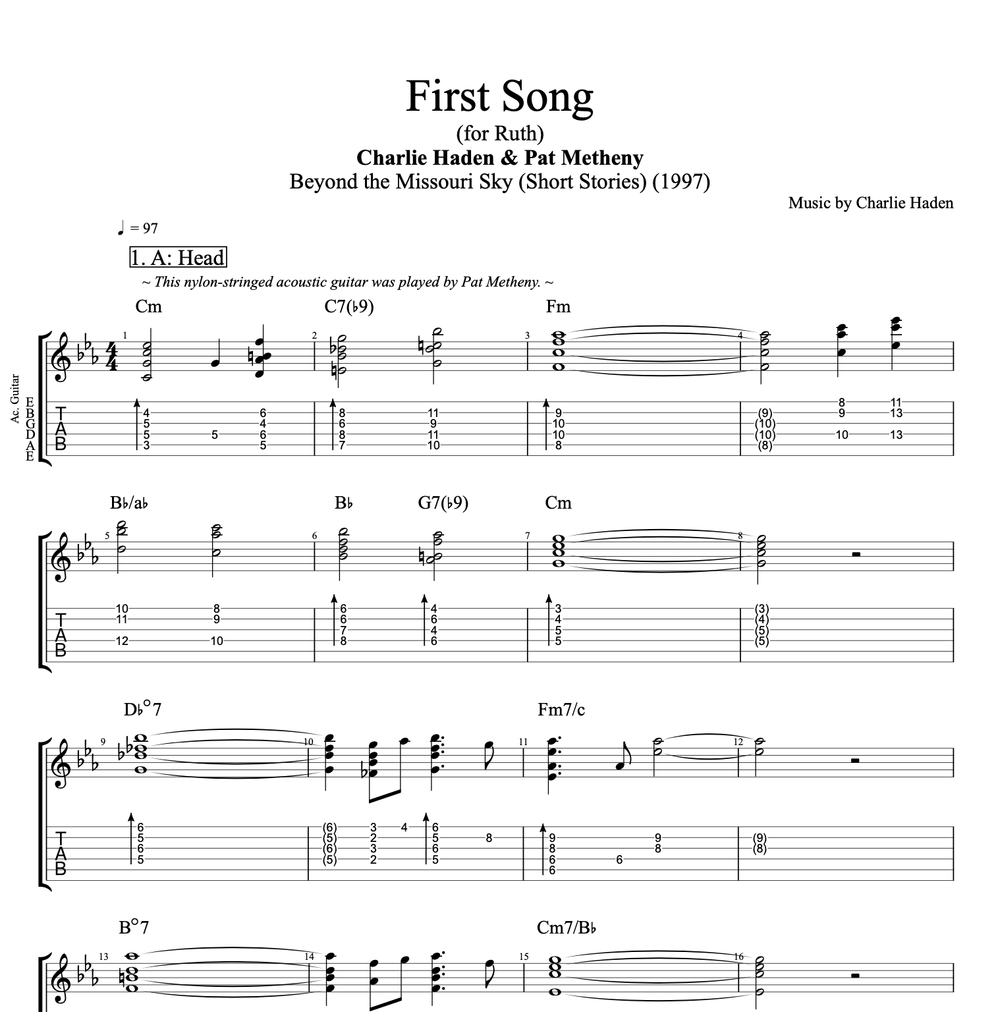 First Song (for Ruth)